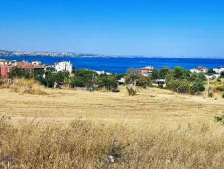 Coupon Land Suitable For Building A Detached House With Full Sea View For Urgent Sale In Tekirdag Barbarosta