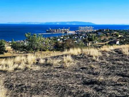 532 M2 Corner Plot For Sale In Tekirdag Süleymanpaşa Barbaros Neighborhood With Magnificent Sea And Nature Views