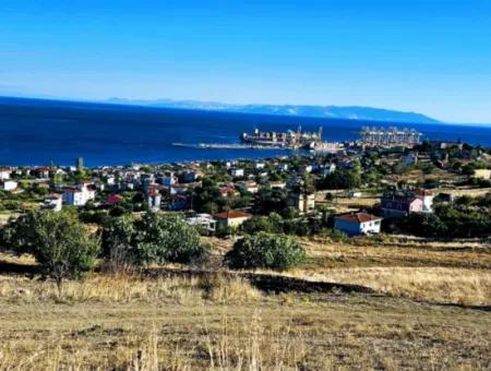 532 M2 Corner Plot For Sale In Tekirdag Süleymanpaşa Barbaros Neighborhood With Magnificent Sea And Nature Views