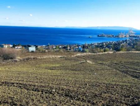 Residential Zoned Land With Full Sea View Suitable For The Construction Of A 42-Apartment Cooperative Site For Urgent Sale In Tekirdag Barbarosta